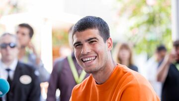 Carlos Alcaraz, en el Media Day del Mutua Madrid Open.