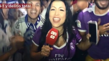 Jeinny Lizarazo, en la Pe&ntilde;a Madridista del Sur de la Florida.