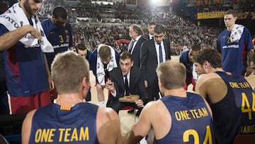 Tiempo muerto del Barcelona.