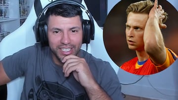 El c車mico lapsus de Ag邦ero al no recordar el nombre de Frenkie de Jong