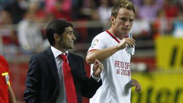 Marcelino, con Rakitic.