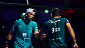 Galán y Chingotto en la semifinal.