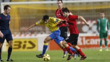 Valerón, en una acción del partido.