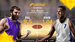 Zunder Palencia vs. Real Madrid Baloncesto: horario, TV, estadísticas, clasificación y pronósticos
