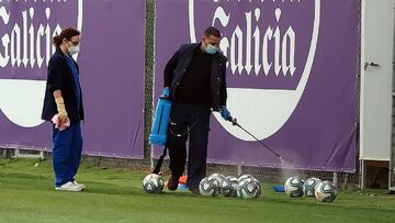 VALLADOLID. 11/05/20. PHOTOGENIC/MIGUEL ANGEL SANTOS. CORONAVIRUS. ENTRENAMIENTO DEL REAL VALLADOLID