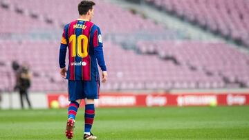 16th May 2021; Camp Nou, Barcelona, Catalonia, Spain; La Liga Football, Barcelona versus Celta de Vigo; 10 Leo Messi during la Liga match against Celta de Vigo at Camp Nou Stadium
AFP7
16/05/2021 ONLY FOR USE IN SPAIN