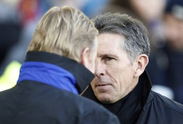 Southampton manager Claude Puel with Everton manager Ronald Koeman