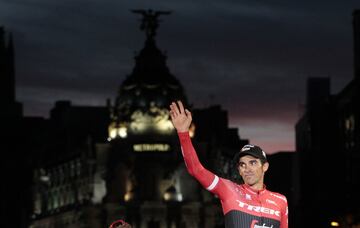 Alberto Contador raced for the last time in the final stage of the Vuelta a España in Madrid after a career that reaped two Tours de France, two Giros and two Vueltas. The whole race has been special," said Contador after his final appearance. "Yesterday