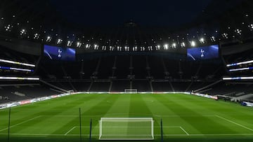 LONDON, ENGLAND - FEBRUARY 05: A general view inside the stadium prior to the Emirates FA Cup Fourth Round match between Tottenham Hotspur and Brighton &amp; Hove Albion at Tottenham Hotspur Stadium on February 05, 2022 in London, England. (Photo by Mike 