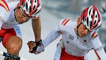 <b>PAREJA. </b>Torrent y Llaneras buscarán medalla en Manchester.