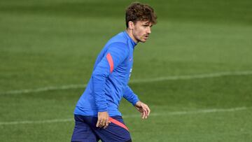 Griezmann, durante un entrenamiento del Atl&eacute;tico.