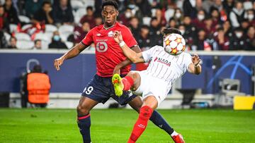 Jonathan DAVID of Lille during the UEFA Champions League, Group G football match between LOSC Lille and Sevilla FC on October 20, 2021 at Pierre Mauroy stadium in Villeneuve-d'Ascq near Lille, France - Photo Matthieu Mirville / DPPI
AFP7
20/10/202