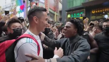 Imagina encontrarte con los dobles de Messi, Cristiano y Mbappé en China