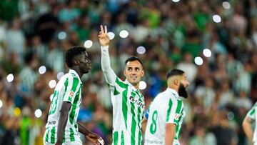 Juanmi celebra un gol.
