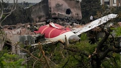 Las imágenes del accidente de avión en India