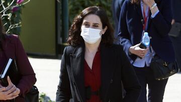 MADRID, SPAIN - MARCH 11: President of the Community of Madrid, Isabel Díaz Ayuso attends a commemorative event for the European Day of the Victims of Terrorism at the Royal Palace on March 11, 2021 in Madrid, Spain. (Photo by Carlos Alvarez/Getty Images)