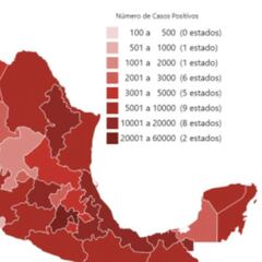 Mapa y casos de coronavirus en México por estado hoy 14 de julio