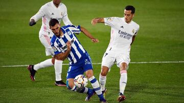 Luis Rioja, ante el Real Madrid.