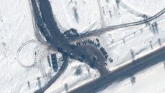 Satellite image of the Kursk training area