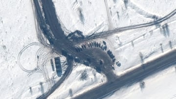 Satellite image of the Kursk training area