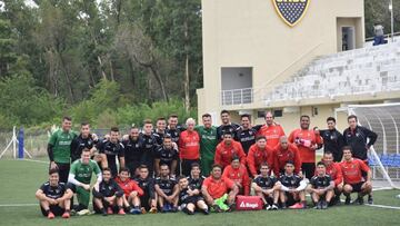 Palestino ensayó este martes en el predio de Boca en Ezeiza