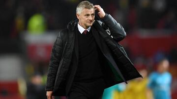 Solskjaer, en un partido con el Manchester United.