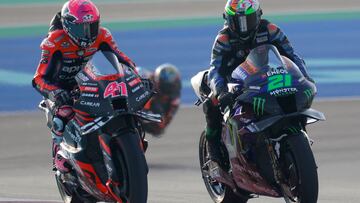 Aleix Espargaró y Franco Morbidelli en Qatar.