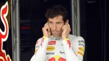 Mark Webber, durante el Gran Premio de Brasil.