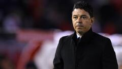 El entrenador de River Plate, Marcelo Gallardo, durante un partido.