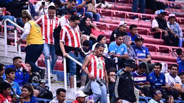 Fans o Aficion during the 11th round match between Cruz Azul and Necaxa as part of the Liga BBVA MX, Torneo Apertura 2024 at Ciudad de los Deportes Stadium on October 05, 2024 in Mexico City, Mexico.