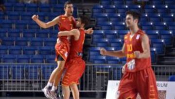 La Sub-20 celebra la victoria sobre Israel.