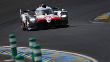 Alonso al volante del Toyota en Le Mans.