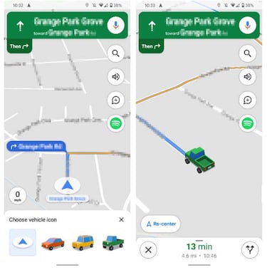 Cómo cambiar la flecha Google Maps de navegación por un coche