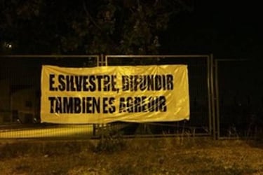 Aparecen en Alcorcón pintadas y pancartas contra Edy Silvestre