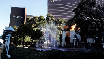 An exterior view Wynn hotel-casino in Las Vegas, Nevada.