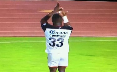 Julián Quiñones festeja su gol ante Monterrey como “Libre y Loko”
