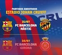 El Barça recibirá al Girona el 24 de julio en el Johan Cruyff