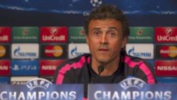 Luis Enrique, en sala de prensa.