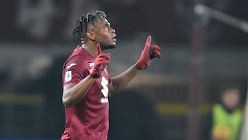 Duván Zapata anota con Torino ante Empoli