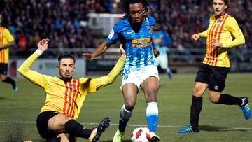 Gelson, en el Sant Andreu-Atlético de Madrid.