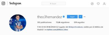Theo ya no es del Atlético en Twitter... pero sí en Instagram