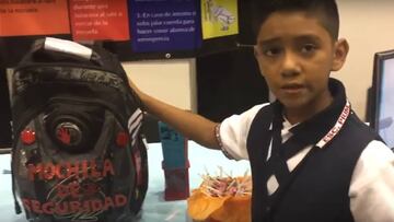 Un ni&ntilde;o mexicano de 11 a&ntilde;os ha inventado la mochila antisecuestros.