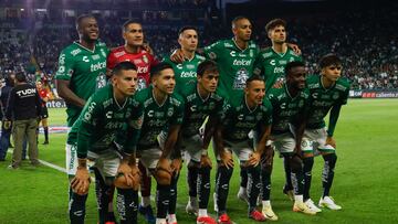 during the 8th round match between Leon and Tigres UANL as part of the Liga BBVA MX, Torneo Clausura 2025 at Nou Camp Stadium, on February 22, 2025 in Leon, Guanajuato, Mexico.