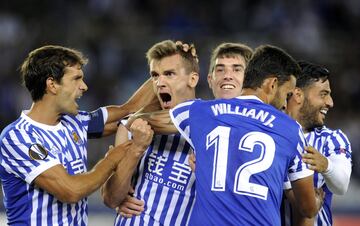 1-0. Llorente celebró el primer gol.