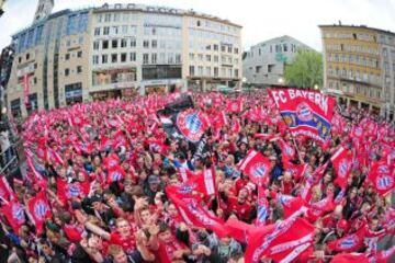 El Bayern celebra el título de campeón de la Bundesliga