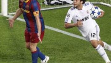 <b>QUINTO CLÁSICO. </b>Marcelo marcó el 1-1 en el Camp Nou en la vuelta de semifinales de Champions.