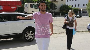 Ceballos a su llegada al Estadio del Betis paisano 