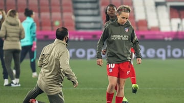 Amanda Sampedro of Atletico de Madrid during the Supercopa de Espana Femenina, Final match, played between Levante UD and Atletico de Madrid at Municipal de Los Juegos Mediterraneos stadium on January 16, 2021 in Almeria, Spain.
 AFP7 
 16/01/2021 ONLY FO