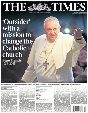 " Un 'outsider' con una misión para cambiar la Iglesia Católica".