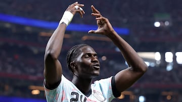 Onana celebrando su gol a Estados Unidos.